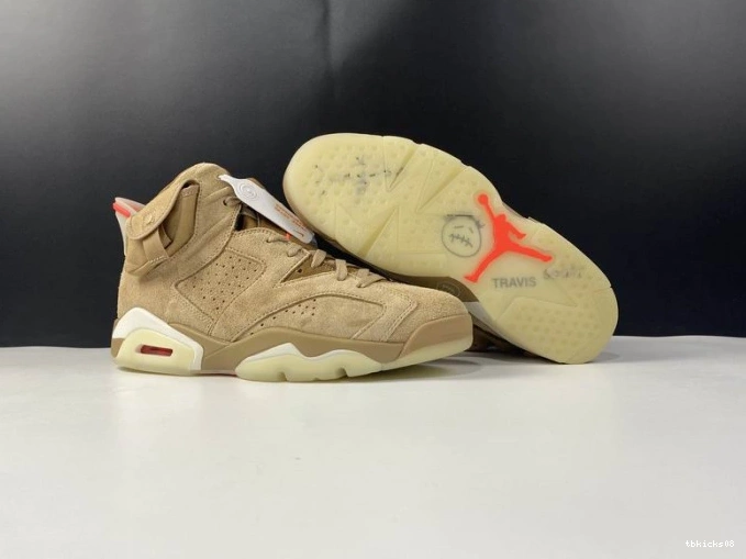Rep TBkick British Khaki Retro 6 Scott Travis Jordan Air DH0690-200 0825